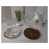 Small pitchers, decorative plates & other