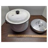 Enamel Stock Pot, Nesting Alum. Pans