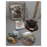 Wildlife plates Braithwaite, Antler mount nature