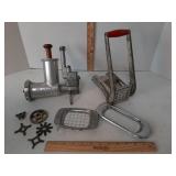 Sunbeam grinder, French fry cutter & other