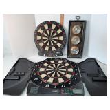 Dart boards & barometer, thermometer, &