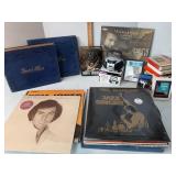 Record albums: Neil Diamond,  John Denver,  Tom