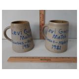 2 Levi Garrett match Kansas- Nebraska 1981 mugs