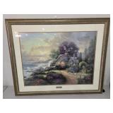 Large Thomas Kinkade lithograph with COA 44x36