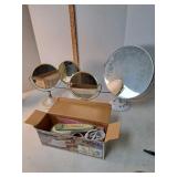 4 vanity mirrors and steamer