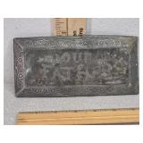 * Antique Our Father Casket metal Plate Burial