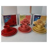 Fiesta China : scarlet, Flamingo  & Sunflower