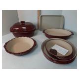 Pampered Chef glazed cranberry baking dishes