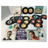 Records 45s: The Beatles,  Johnny Mathis, Nat