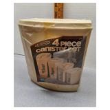 Vtg canister set Lustro ware Borden plastic 4 PC-