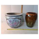 Ceramic vases/ flower pots approx 12" tall