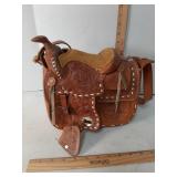Leather saddle purse made in Mexico