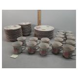 Gibson dishes 16 plates , 14 bowls, 16 salad,
