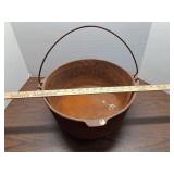 Large Cast Iron Pot,   Cracked