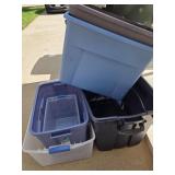Plastic storage totes - NO lids