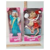 1998 graduation Barbie & Nebraska cheerleader