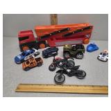 Hot Wheels Semi car hauler, toy cars +