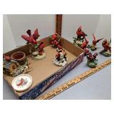 Lefton & other Cardinal bird decor