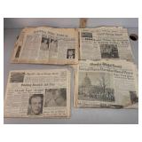 News papers Kennedy JFK & RFK assassinations