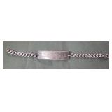 Sterling silver civil war era ID wrist band,