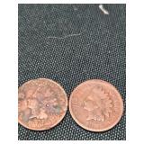 Indian cents, 1895, 1907