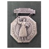 Antique Swiss accuracy medal .900 silver