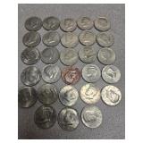 28 Kennedy half dollars
