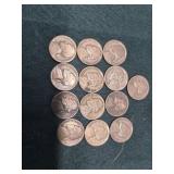 13 silver nickels
