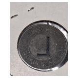 Lincoln Traction Co. One airbase fare token