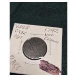 VOC 1792 Dutch colonial coin