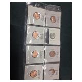 Unc Red 90s cents and dime