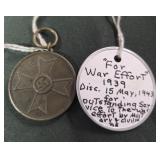 1930s German brass medal for contributing to the
