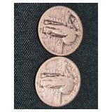 1927, 29 Standing Liberty Silver quarters