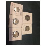 5 silver nickels
