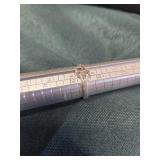 "J" 925 sterling silver ring, sz8
