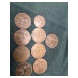 Large British pennys