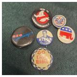 Pins, pop culture, political+