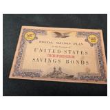 WWII US savings bond, $2 work of bond stickers