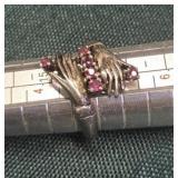 .925 Serling silver ring, pink stones