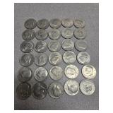 30 Kennedy half dollars