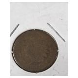 1865 Indian cent, clear date, rare cent in any