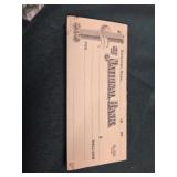 Amherst Nebr. 1st National Bank check book, Early