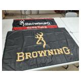 Browning banner & flag 57" x 37" &  47" x  20"