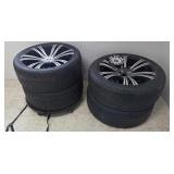 >Set of 4 Crave alloy 22" wheels / rims w/ tires