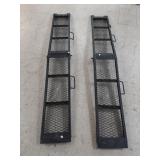 >Set of steel ATV trailer ramps approx 77" x