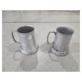 Aluminum mugs with clear bases