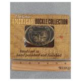Belt buckle: NEBRASKA 1867 brass