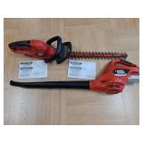 Battery Blower,  Corded Hedga Trimmer- Black &