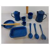Blue Enamel Camping Cookware