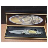 Eagle knife, nice detailing with wood display box